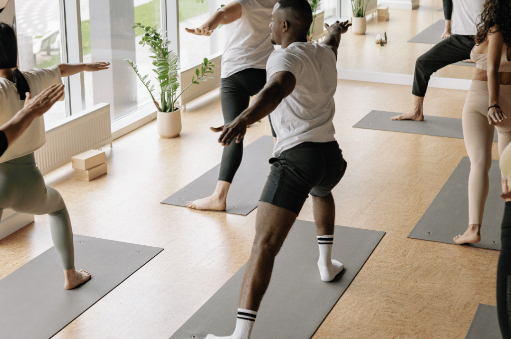 a yoga class