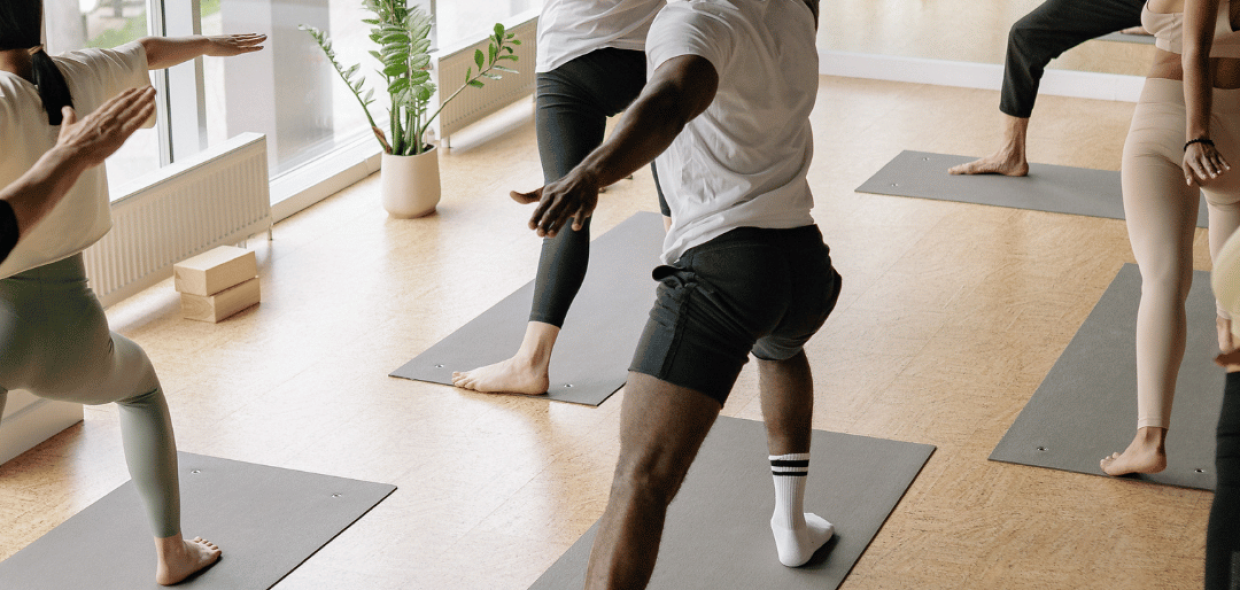 a yoga class